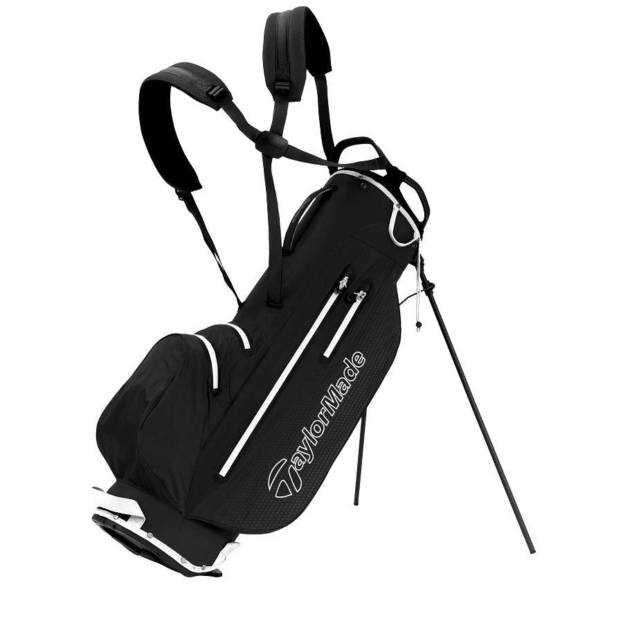 TaylorMade LiteTech Waterproof Stand Bag czarno-biała